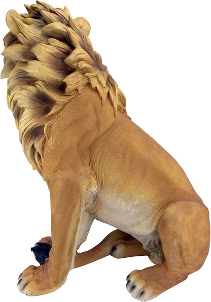 Design Toscano King of Beasts Lion Indoor/Outdoor Garden Statue, 13 Inches Wide, 21 Inches Deep, 27 Inches High, Handcast Polyresin, Full Color Finish
