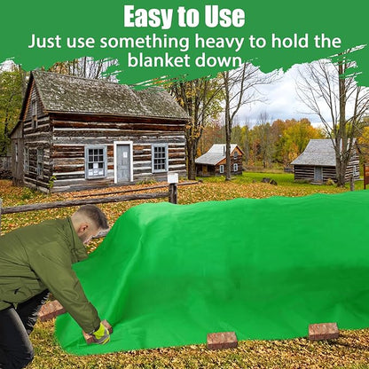 Alphatool 2.0oz/yd² Plant Covers Freeze Protection - 10 x 30 ft Easy of Use Green Winter Plant Frost Blanket Shield for Raised Beds, Reusable Garden Fabric Cloth Floating Row Cover for Outdoor Plants