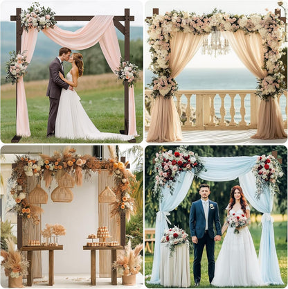 7.48 FT Square Wood Wedding Arches Wooden Arch for Ceremony Wooden Arbor for Wedding Backdrop Stand for Indoor Outdoor Wedding Party Garden Beach Forest Rustic Boho Decor