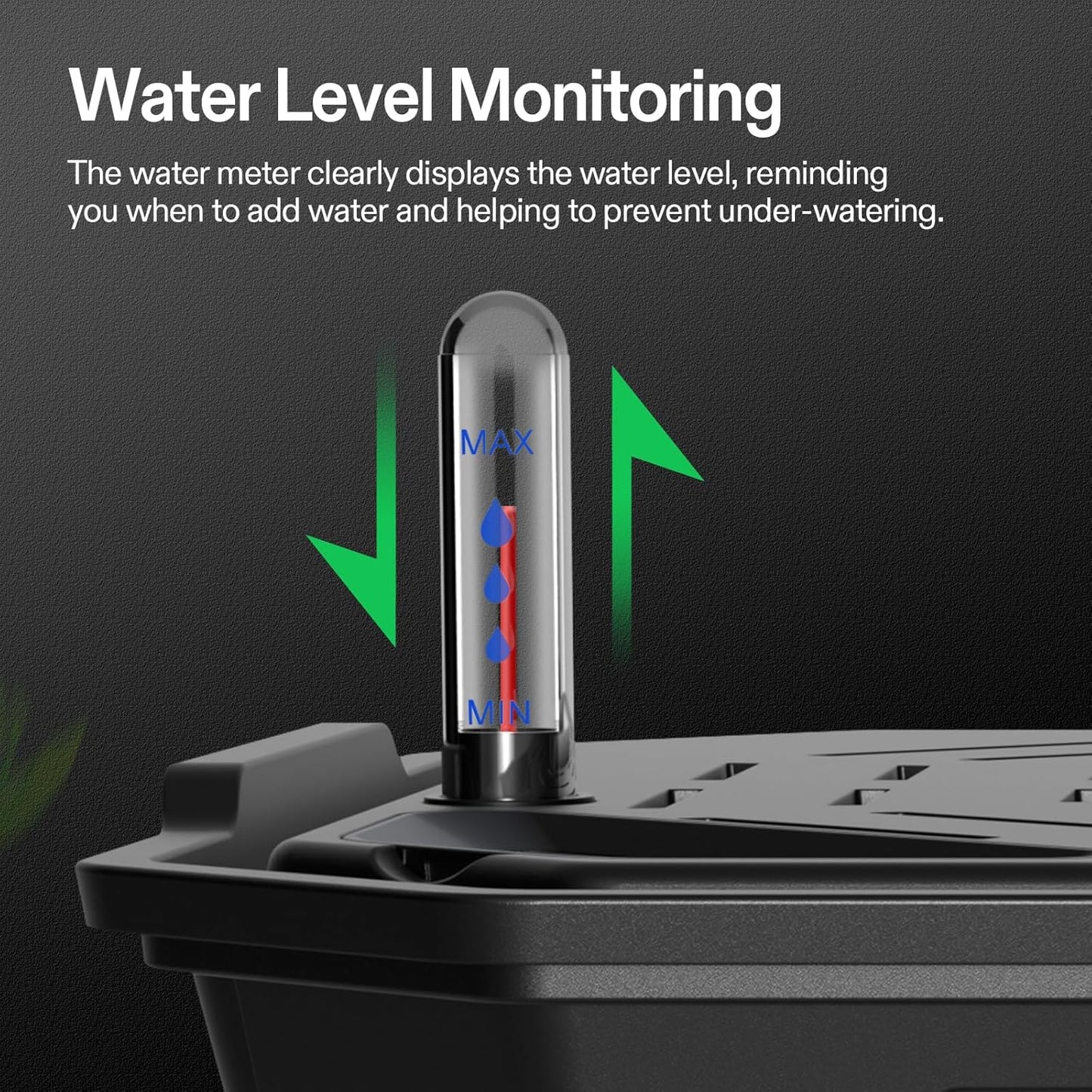 VIVOSUN 4-Pack FlexFeed Self-Watering Pots with Grow Bags, Auto Irrigation Fabric Pot Base with Water Meter & Maintenance Window, for Use Indoors/Outdoors in Grow Tents, Greenhouses, Gardens