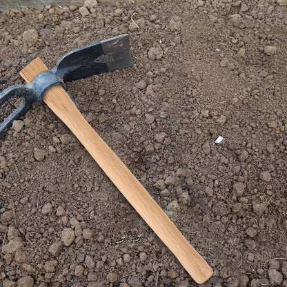 Kisangel Wooden Hoe Handle Replacement 14.56 Inch Comfortable Grip Durable Hand Tool Handle for Garden Hoe and Lawn Care