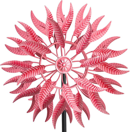 SenflameLarge Outdoor Metal Wind Spinner,Two-Way Wind Sculptures,360 Degrees Kinetic Wind Spinners Yard Art Decor for Patio, Lawn & Garden 63 * 13.4 Inches
