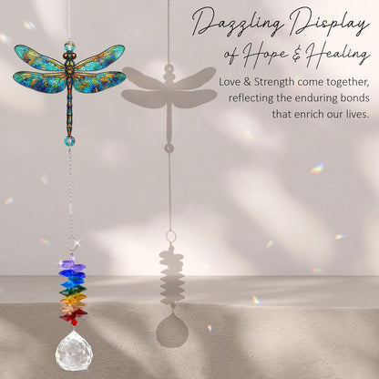 1 Layered Ornament Suncatcher - Dragonfly Gifts - Dragonflies Decor - Christmas Birthday Gifts for Women, Men - Dragonfly Keepsake - Remembrance Ornament - Rainbow Maker - Hanging Home Decor