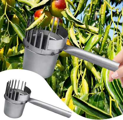 Fruit Picker Gardening Equipment Galvanized Iron Sturdy Easy to Use Portable Picking Tool Manual Agricultural Tool
