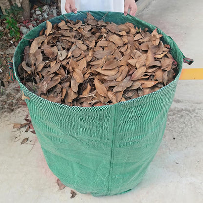 2 PCS 72 Gallon Yard Waste Bags, Reusable Lawn and Leaf Bags Heavy Duty Garden Bags with 2 Pair Gloves for Clean Up Outdoor Debris Leaves Grass Clippings