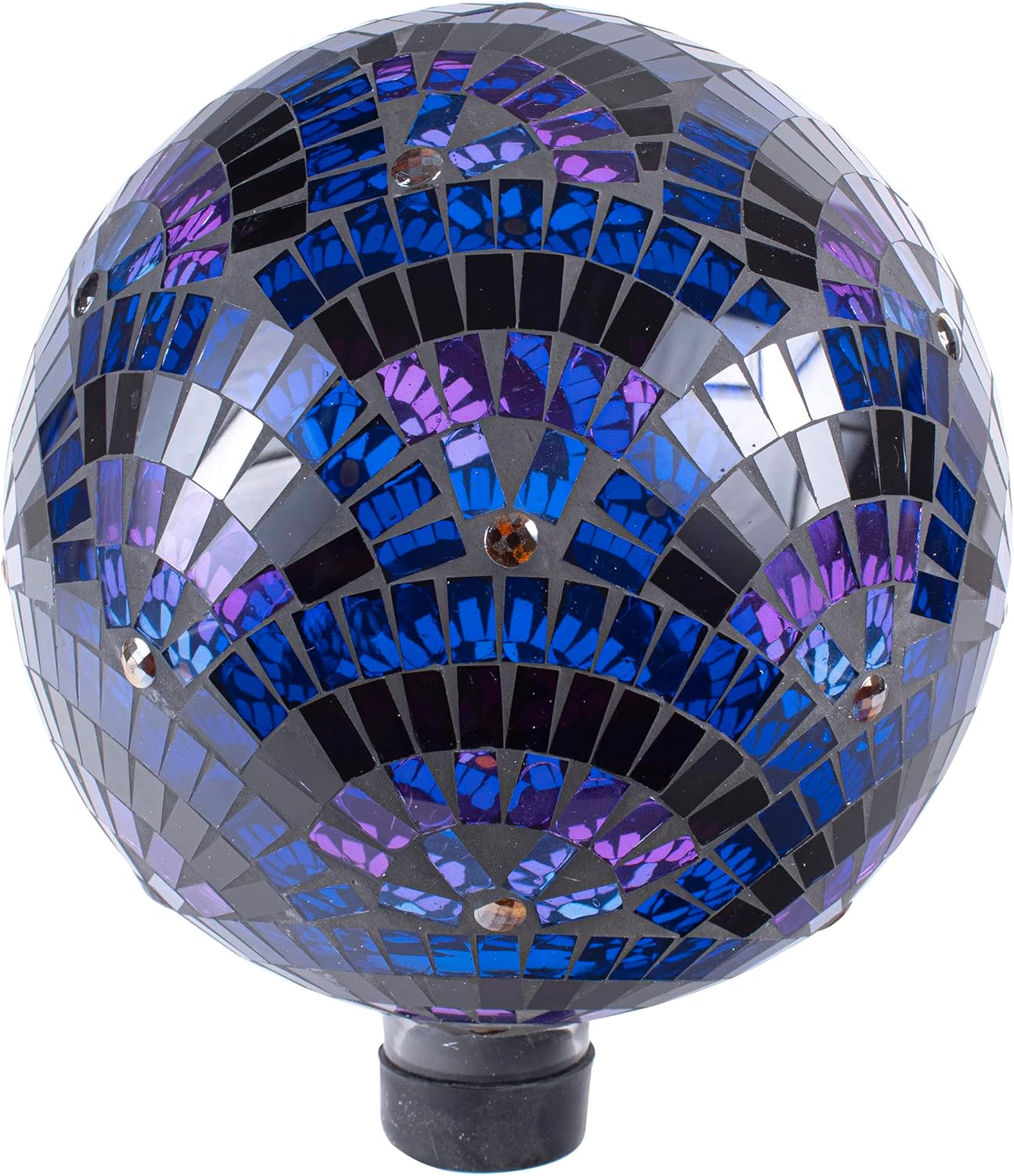 Echo Valley 8279 Purple 10" Scallop Mosaic Globe, Outdoor Décor, Beautiful Eye-Catching Glass