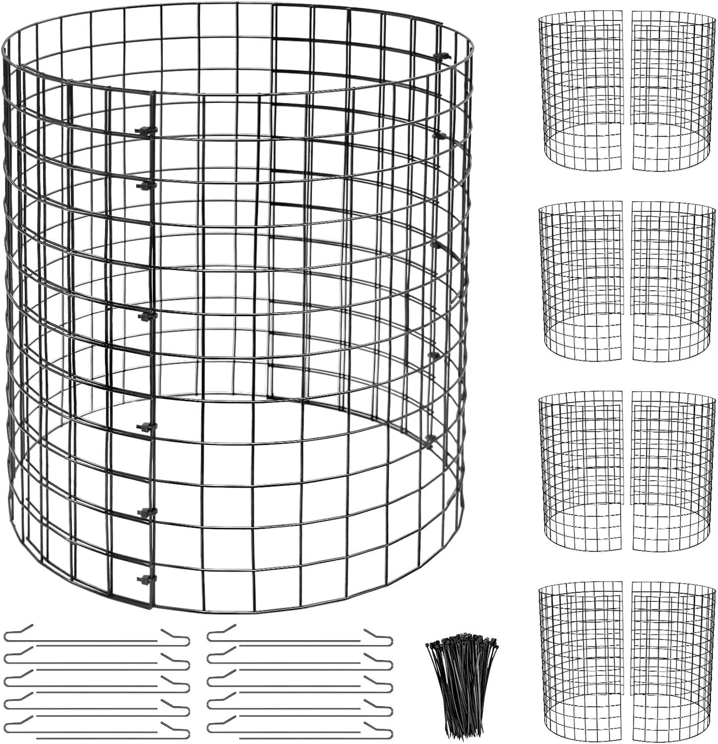 5 Pack Metal Plant Protector, Metal Plant Protection Cages (13" Diax14.2H) to Keep Animals Out, for The Garden Protection of Flowers, Saplings, Fruits Vegetables, Black