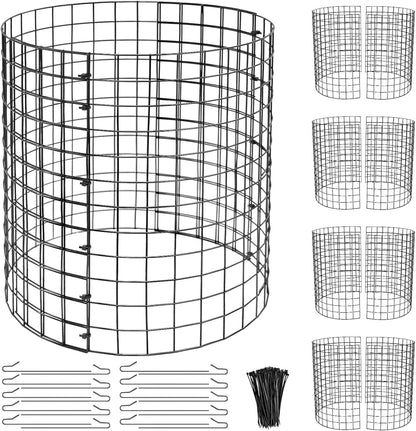 5 Pack Metal Plant Protector, Metal Plant Protection Cages (13" Diax14.2H) to Keep Animals Out, for The Garden Protection of Flowers, Saplings, Fruits Vegetables, Black
