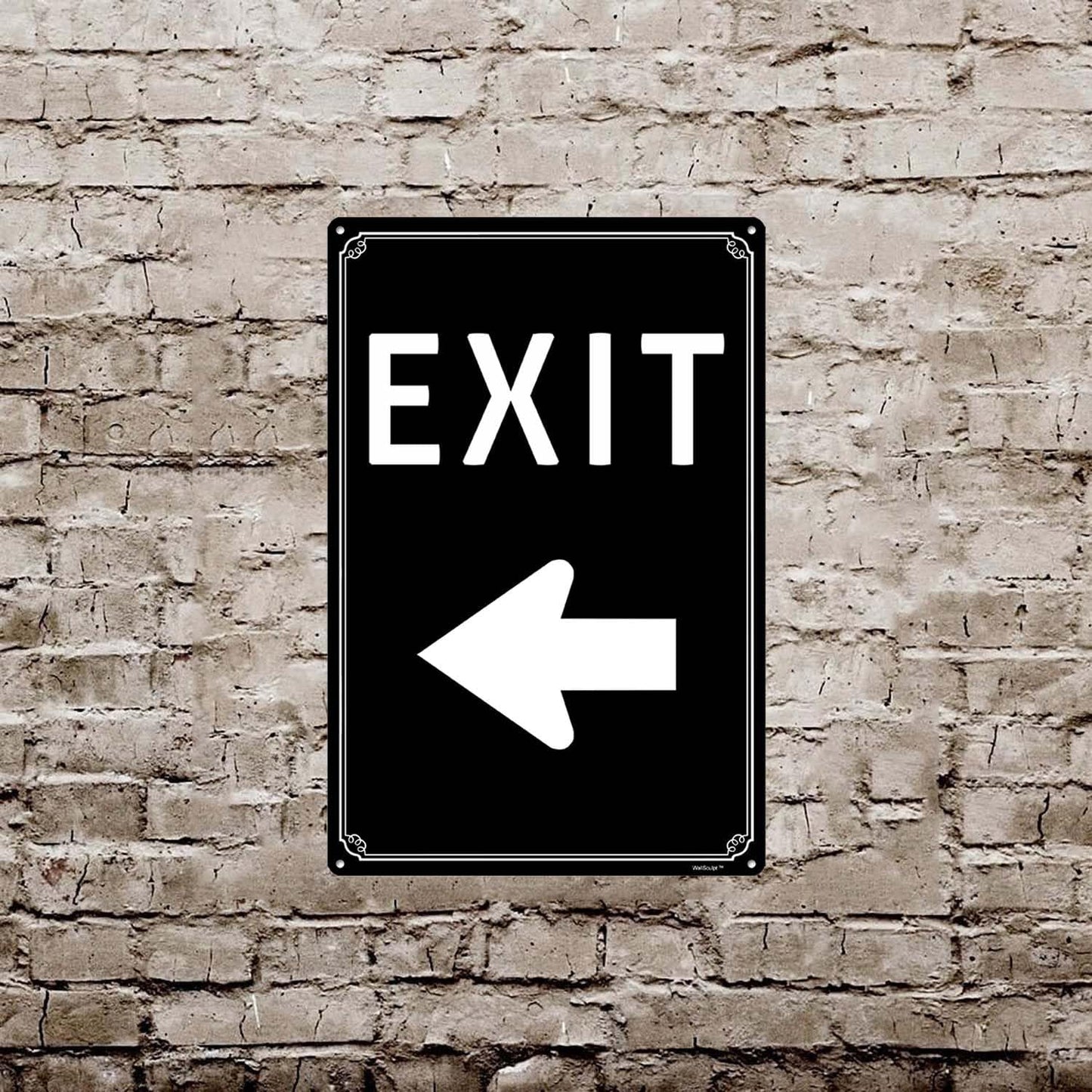 12x16"Exit Sign with Right Arrow - High-Intensity Aluminum Parking Lot Sign, Weatherproof & Fade-Resistant, Ideal for Outdoor & Indoor Use - Curbside Sign