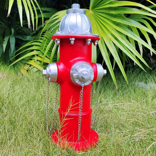 Dog Fire Hydrant Pee Post Statue with 4 Stakes, Fake Fire Hydrant for Dogs to Pee On Puppy Pee Post Training Tool Yard Garden Indoor Lawn Ornament Outdoor Statue (14.5 * 5.3 inch)
