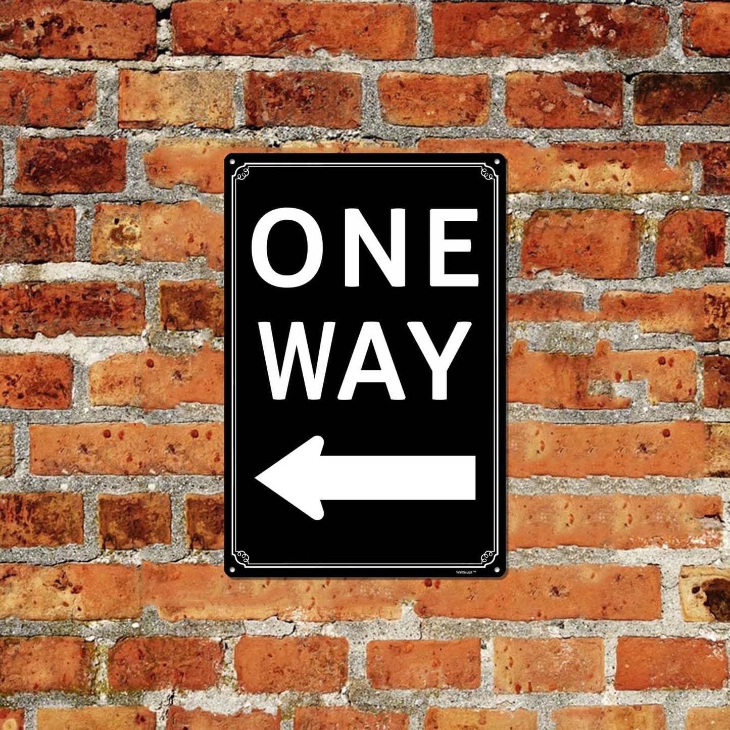 8x12" One Way" with Right Arrow - High-Intensity Aluminum Parking Lot Sign, Weatherproof & Fade-Resistant, Ideal for Outdoor & Indoor Use - Curbside Sign