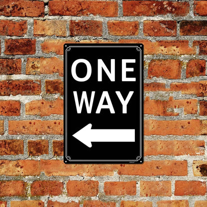 12x16" One Way" with Right Arrow - High-Intensity Aluminum Parking Lot Sign, Weatherproof & Fade-Resistant, Ideal for Outdoor & Indoor Use - Curbside Sign