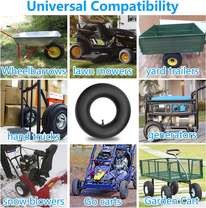 4.10/3.50-5 Inner Tube (2 PACK) with TR-87 Bent Valve Stem,Replacement for Wheelbarrows, Mowers, Hand Trucks and More 4.10-5 3.50-5 Tire and Tubes (4.10/3.50-5)