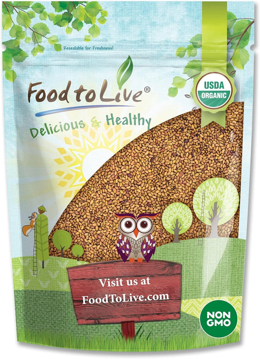 Food to Live - Organic Alfalfa Seeds for Sprouting, 3 Pounds - Non-GMO, Edible Seeds, Pure, Vegan, Kosher, Bulk - Rich in Vitamin K, Vitamin C