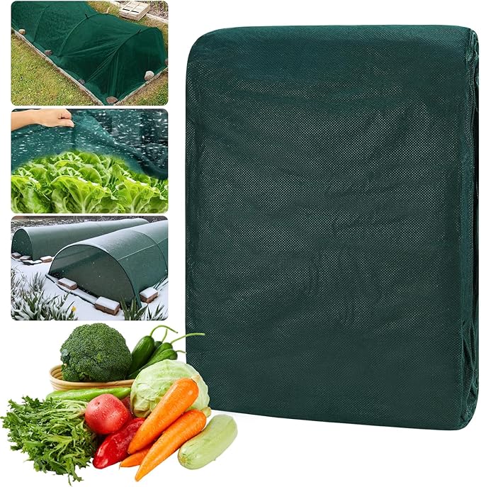 Plant Covers Freeze Protection 10 x 50 FT 1.2oz/yd² Frost Cloth Blankets for Outdoor Plants in Winter, Floating Row Cover for Vegetable Garden