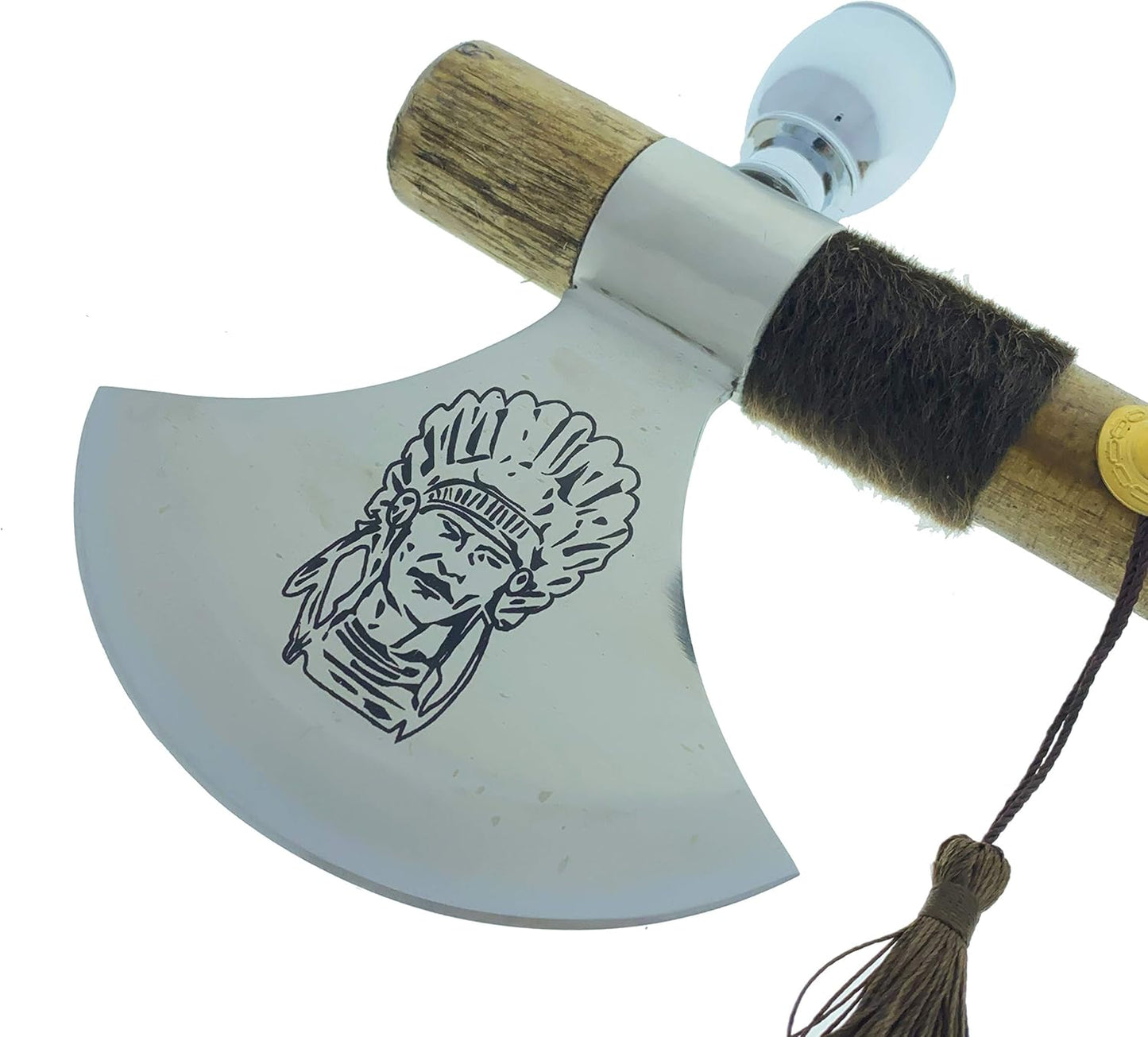 PS 19" Tomahawk Axe Hatchet with Pipe Function. for Camping, Home Decoration, Outdoor Sports Uses