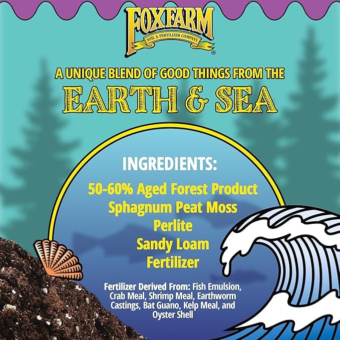 FoxFarm Ocean Forest Potting Soil, 1.5cu ft (Pack of 2) - Light, Aerated Texture, Designed for All Container Plants - pH Adjusted for Optimal Nutrient Uptake, Effectively Retains Moisture