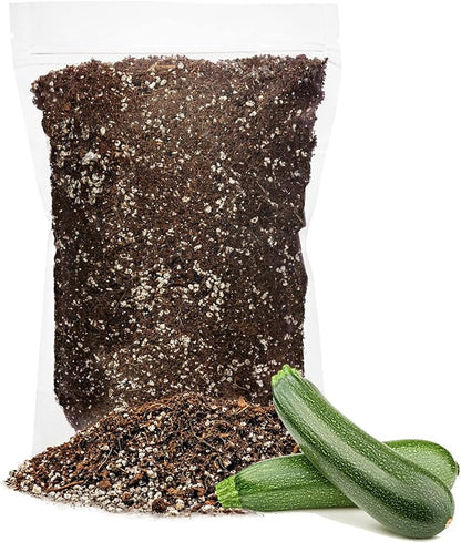 Premium Organic Potting Soil for Zucchini - (4 Quart Bag)