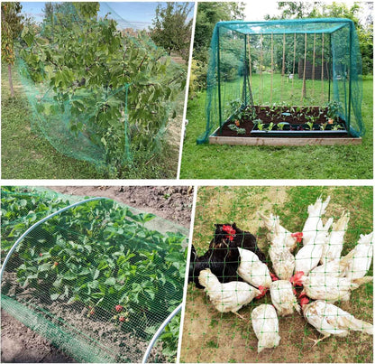 Garden Netting, 7 x 100 FT Bird Netting for Garden Protection, Green Deer Netting for Plants Fruit Trees Vegetables from Birds, Squirrels, Other Animals