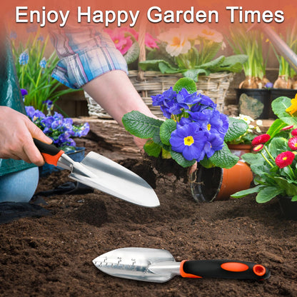 Garden Shovel Trowel Garden Tool Set, 2 Pack Heavy Duty Gardening Tools Set Include Wide Garden