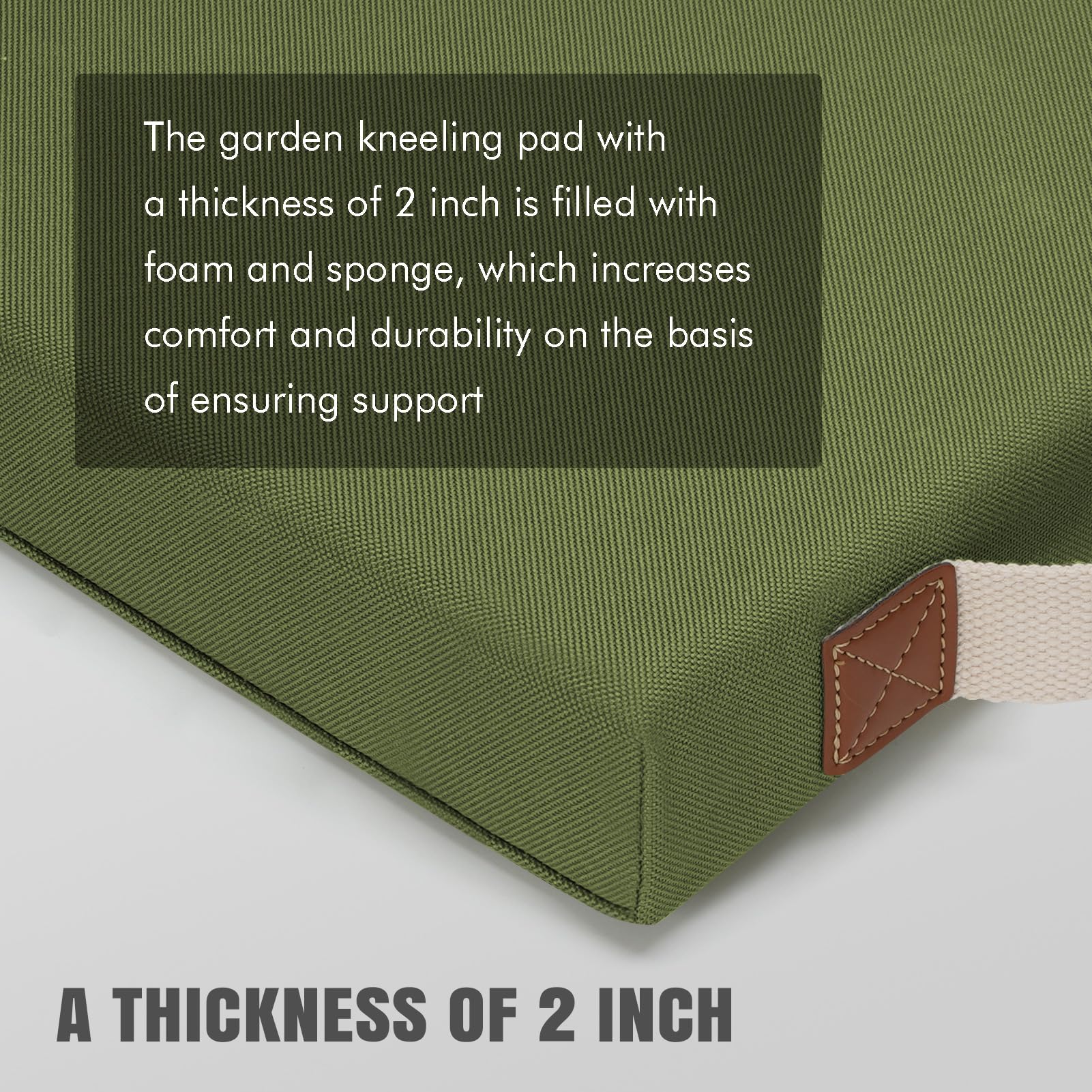 HappyPicnic Extra Thick Kneeling Pad, 1 Pack, Green, 17.5 x 11 x 2in