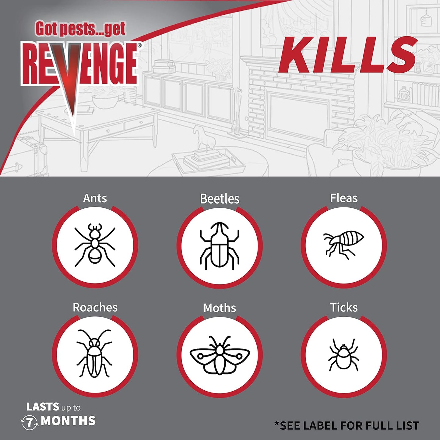 Revenge Total Release Flea Fogger, Pack of 3 6 oz Ready-to-Use Cans, Long Lasting Formula Kills Fleas and More
