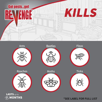 Revenge Total Release Flea Fogger, Pack of 3 6 oz Ready-to-Use Cans, Long Lasting Formula Kills Fleas and More