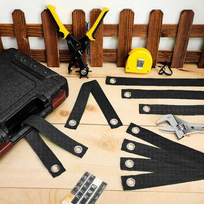 48 Pcs 15.74 Inches Tree Straps for Staking with Grommet Heavy Duty Young Tree and Plant Supports Stakes for Guying Staking Newly Planted Sapling Straight and Hurricane Protection(Black)