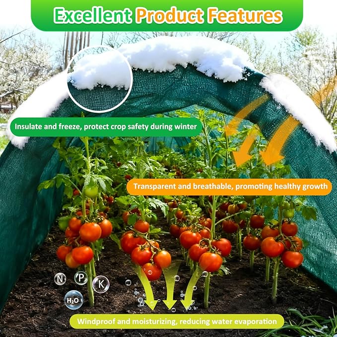 Green Plant Covers Freeze Protection, 10 x 30 ft - 1.5 oz/yd² Frost Cloths for Outdoor Plants, Tree Covers Freeze Protection, Winter Garden Blanket, Sun Cover for Plants for Greenhouse, Vegetables