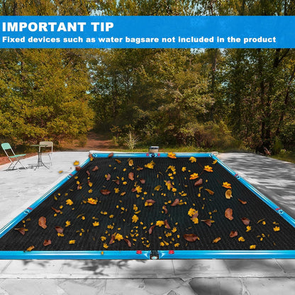 16 x 32FT Pool Leaf Net Cover- Thicken Rectangle Leaf Netting for Inground and Above Ground Swimming Pools Cover with Reinforced Gromments,Winter Above Ground Pool Screen Cover, Catching Leaves