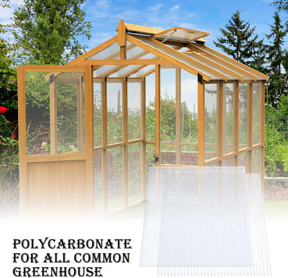 BPS 6Pcs 24"(W) x72(L)×0.16" Polycarbonate Panels, Waterproof UV Protected Reinforced Sheets, Outdoor Garden and Greenhouse Covering, Twin-Wall Clear Sheets