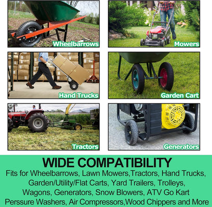 4.10/3.50-4" Inner Tubes, 2 Pack Heavy Duty 4.10 3.50-4/410/350-4 Replacement Tire Inner Tube with Bent Valve Stem for Wheelbarrow, Lawn Mower, Hand Truck, 4" Cart, Tractor, Dolly, Trailer, etc