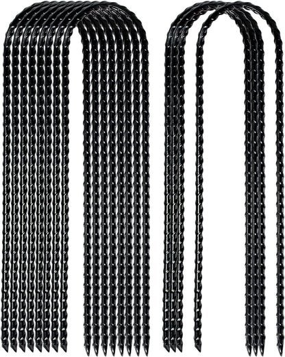 10"x2" Trampolines Wind Stakes Heavy Duty U Shape Galvanized Steel Trampoline Stakes Ground Anchors with Sharp End for Camping Tent, Garden Staples, Trampoline Pins (24)