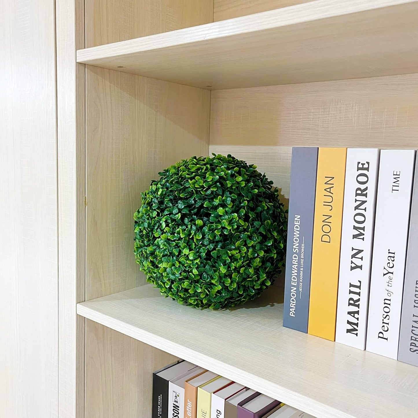 Sunnyglade 2 PCS 10 inch 4 Layers Artificial Plant Topiary Ball Faux Boxwood Decorative Balls for Backyard, Balcony,Garden, Wedding and Home Décor (10 inch)