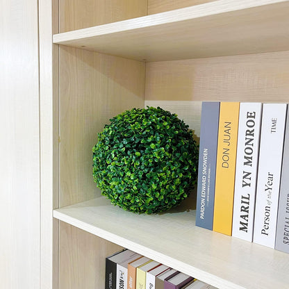 Sunnyglade 2 PCS 10 inch 4 Layers Artificial Plant Topiary Ball Faux Boxwood Decorative Balls for Backyard, Balcony,Garden, Wedding and Home Décor (10 inch)