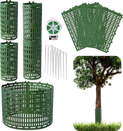 7pcs Tree Trunk Protector, Tree Guards Trunk Protector with Twist Ties, Resizable for Various Size Trees or Plants, Preventing Tree Bark Damage from Pruners, Mowers, and Rodents