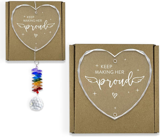 Memorial Suncatcher - Sympathy Gift for Loss of Mother - Crystal Rainbow Maker - Bereavement