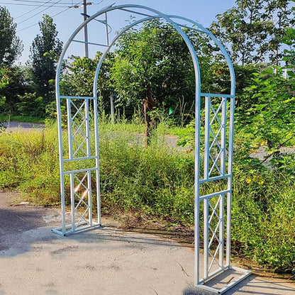 Garden Arbor, Metal Wedding Arch for Ceremony Party, Garden Trellis for Climbing Plants Outdoor, Wide 55" 71" 87" 103" 118" 134" Garden Arch Stand for Garden, Backyard, Lawn(White,134" x 91" x 16")