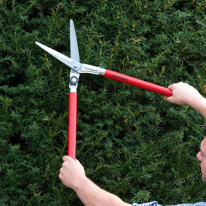 BERGER Professional Lightweight Topiary Hedge Shear, 6.3" Chromium-Plated Blades, Sap Groove to Prevent Sticking, Shock-Absorbing Buffer, Beech Wood Handles, 2520