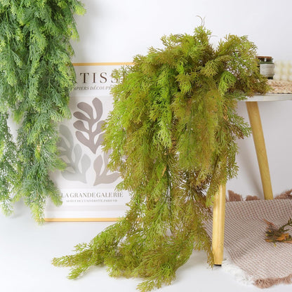 RECUTMS Christmas Artificial Plants Ferns Fake Vines Hanging Ivy Decor Plastic Greenery for Wall Indoor Outdoor Baskets Wedding Garland Pack of 3 (Autumn)