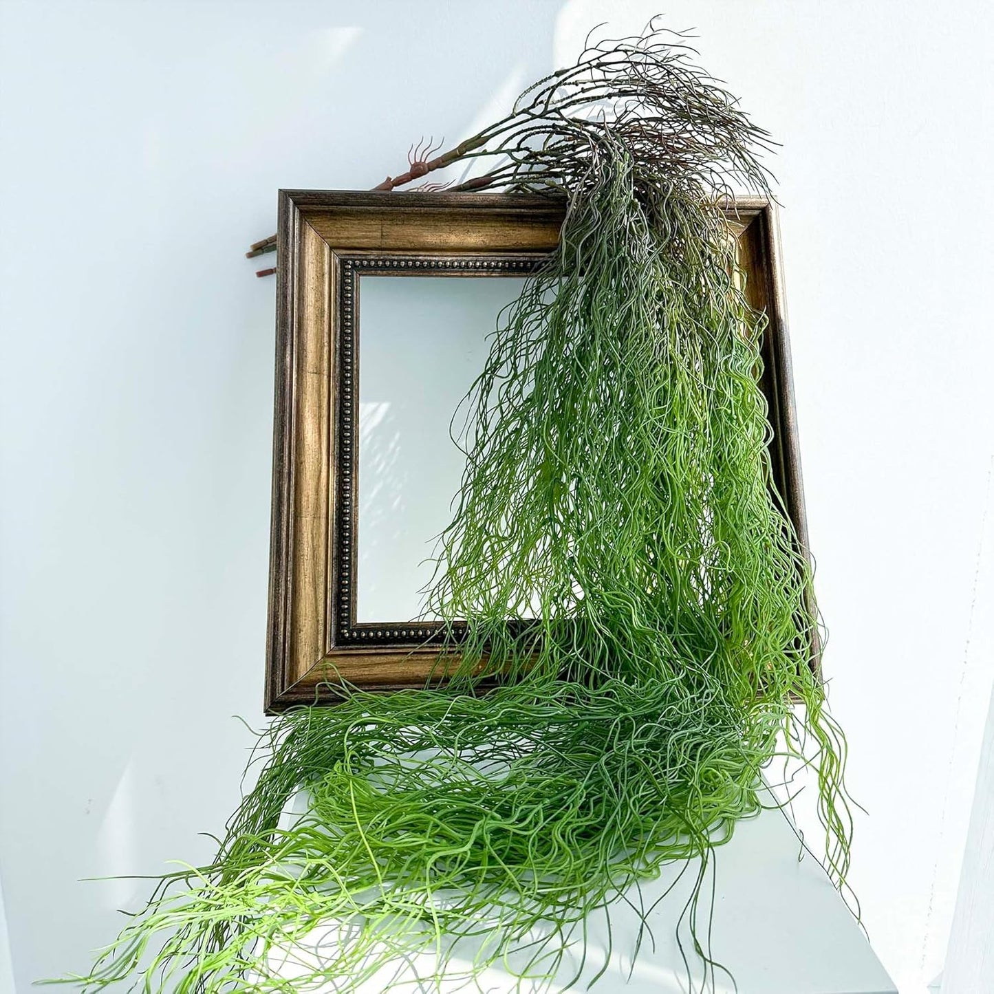 3 Fake Hanging Plants with Roots, 51 inch Faux Ivy Vines Hanging Greenery for Party Green Backdrop, Home Office Farmhouse Living Room Greenery Wall, Bathroom, Outdoor Porch Decoration