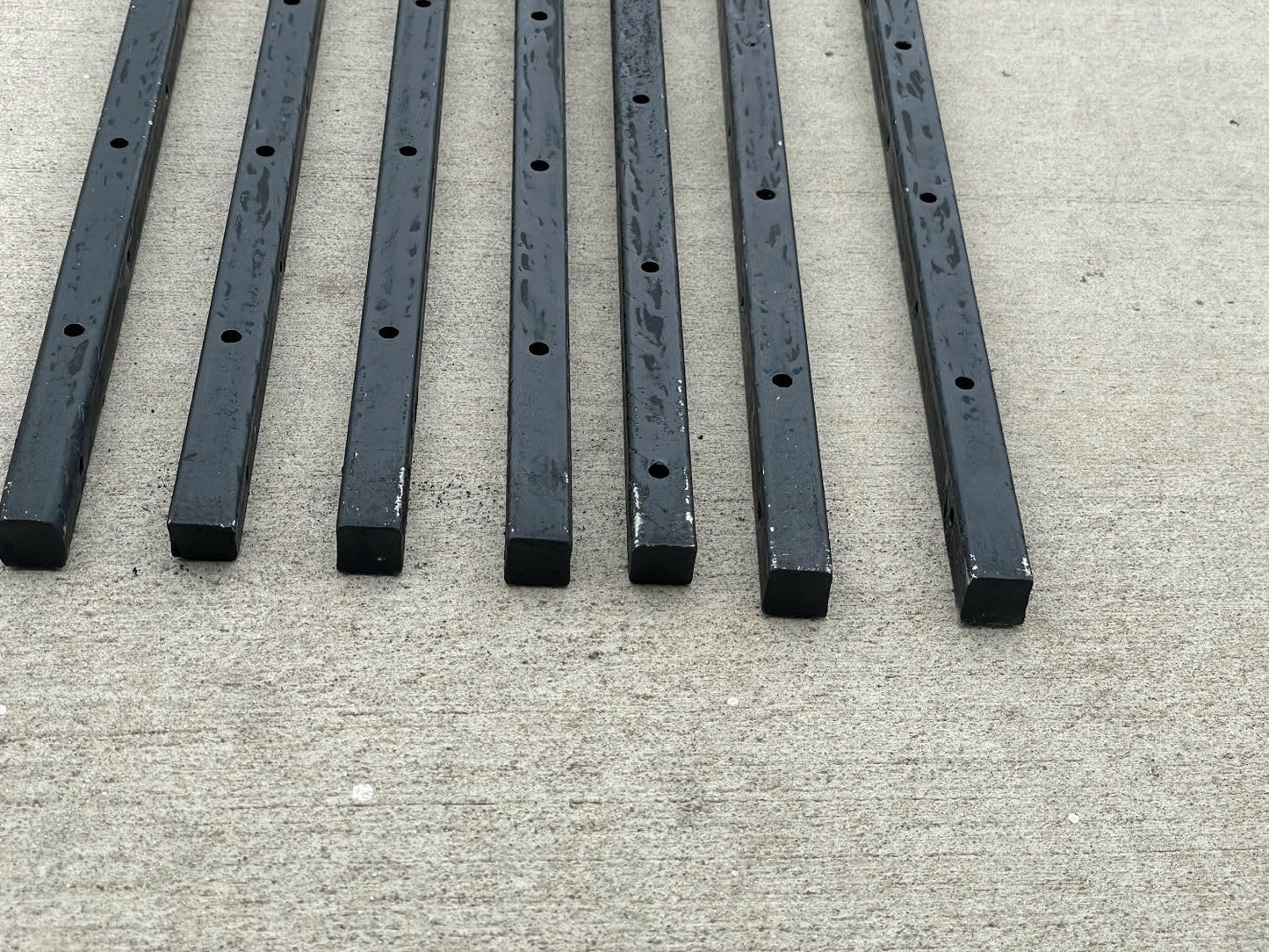 Sandbaggy Square Steel Concrete Form Stakes with Nail Holes - 5/8" Wide - Rust Resistant Coating - Removable, Reusable - Construction Grade Stakes (24 inch, 5)