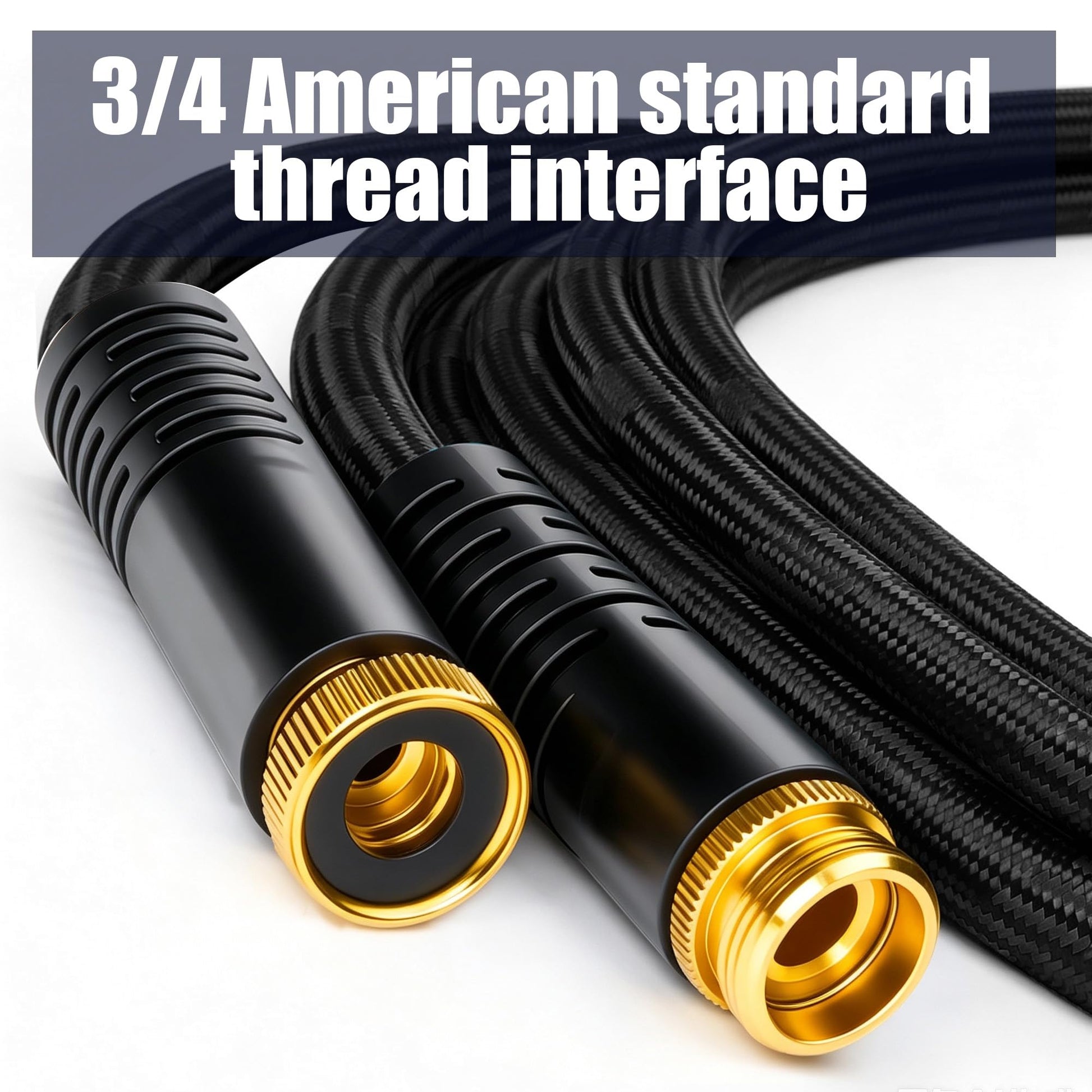 VERDOW Garden Hose 50 ft, Non-Expandable Lightweight Water Hose, 360° Swivel Fittings, 10-Pattern