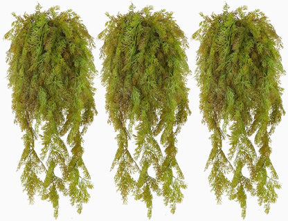 RECUTMS Christmas Artificial Plants Ferns Fake Vines Hanging Ivy Decor Plastic Greenery for Wall Indoor Outdoor Baskets Wedding Garland Pack of 3 (Autumn)