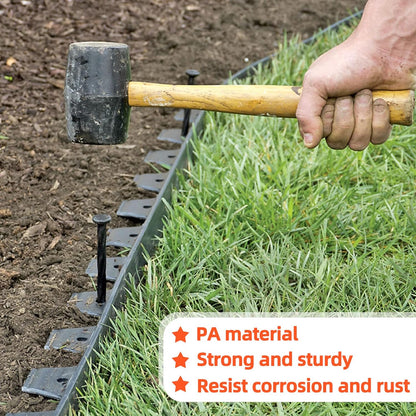 200 Count Plastic Landscape Edging Anchoring Stakes 8-Inch Garden Lawn Yard Landscaping Spikes for Paver Edging, Weed Barrier, Tent, Artificial Turf & More