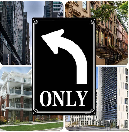 8x12" Right Turn Only Arrow Signs - High-Intensity Aluminum Parking Lot Sign, Weatherproof & Fade-Resistant, Ideal for Outdoor & Indoor Use - Curbside Sign