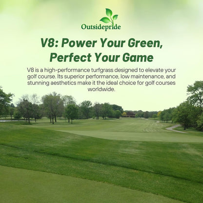 Outsidepride V8 Creeping Bentgrass Seed - 2 lbs. Fine-Bladed, Premium Quality Turf, Grass Seeds for Smooth Surface, & High-Traffic Areas, Ideal Grass for Golf Courses Putting Greens, & Fairways