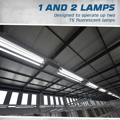 OHLECTRIC Replacement for Keystone KTEB-114-1-TP-FC 1 Lamp T5 Electronic Fluorescent Ballast with Normal Light Output | 120V Input with Rapid Start Operation | 0.95 Ballast Factor, UL-Approved