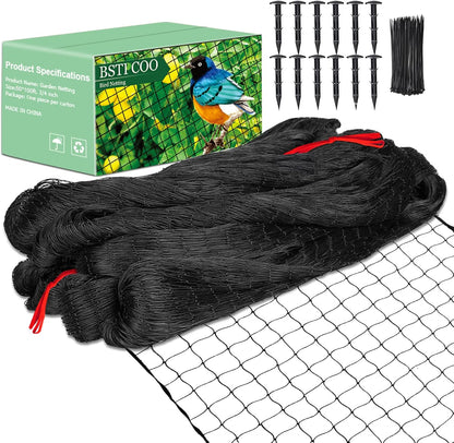 Bird Netting 50'x100' with 3/4" Mesh Hawk Net for Chicken Run,Poultry Netting Heavy Duty Nylon Aviary Net for Chicken Coop Roof Garden Nettings for Fruit Trees Plant