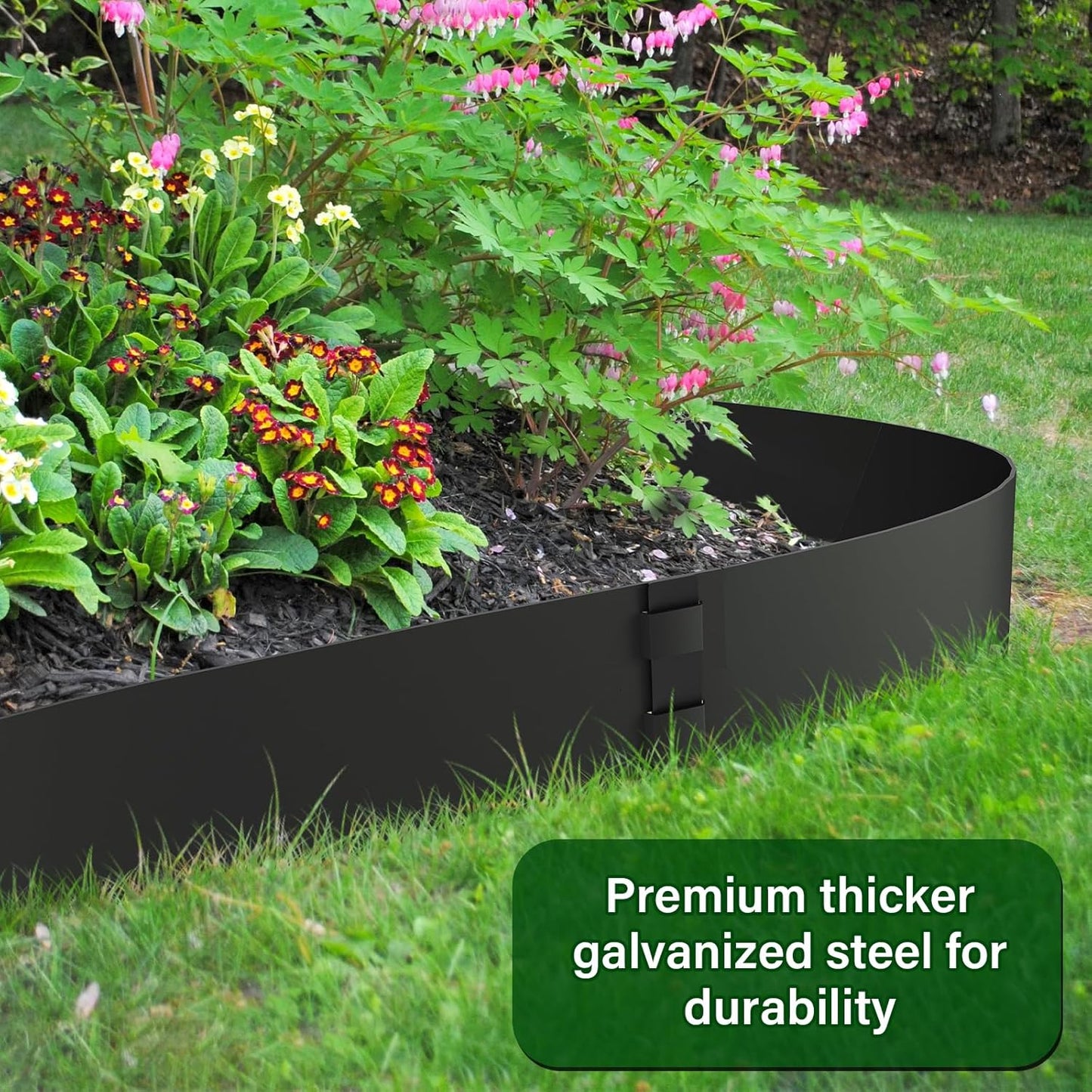6PCS 6 Inch Metal Landscape Edging,Metal Garden Edging with 6 Clips,40 Inch Steel Landscape Edging for Garden Fence, Paver Edging, Lawn and Yard (20 Feet Total Length)